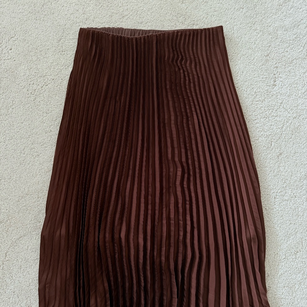 Banana Republic Pleated Brown Skirt
